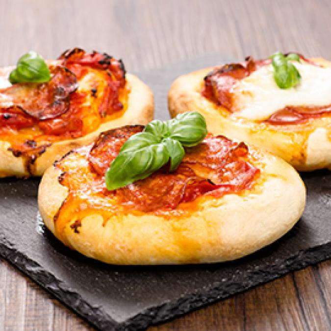 Mini Pizzas with Goat’s Cheese &amp; Sunblush Tomatoes